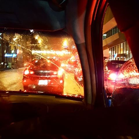 Stuck in traffic after the fireworks #canadaday