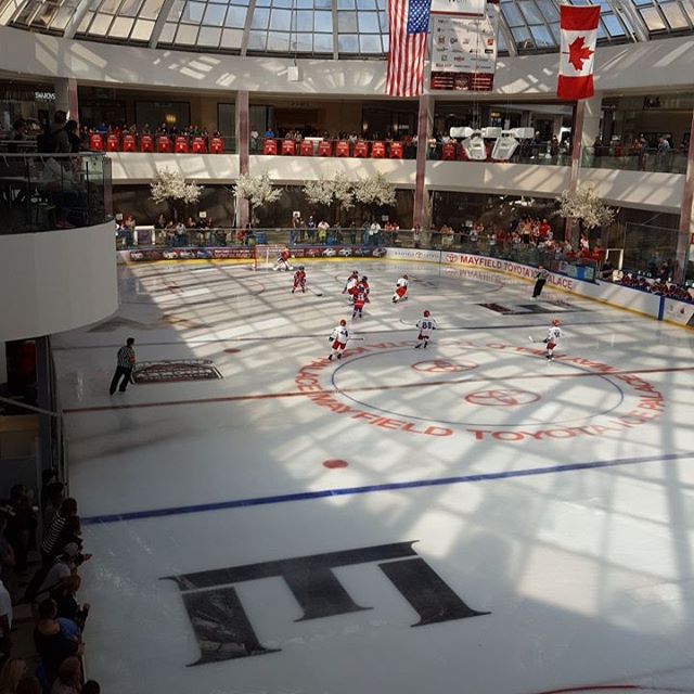 And hockey inside the mall..