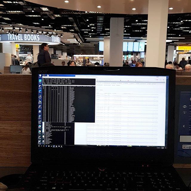 At the airport, reviving a server for the last 2 hours, probably separation anxiety, the patient looks to be alive for now..